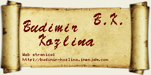 Budimir Kozlina vizit kartica
